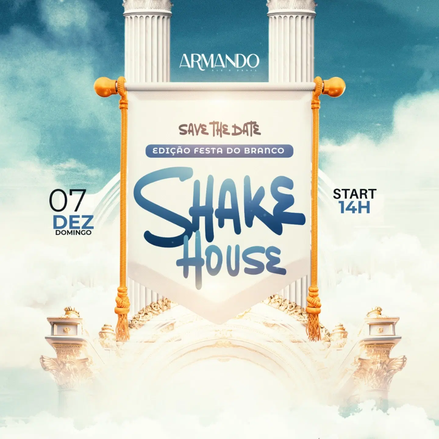 Festa branco shake house 